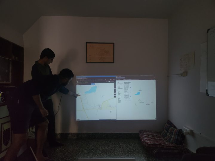 At the Kalyan Karnataka Karwan mapping party in YNC drawing Bidar’s landscapes into collective mapping